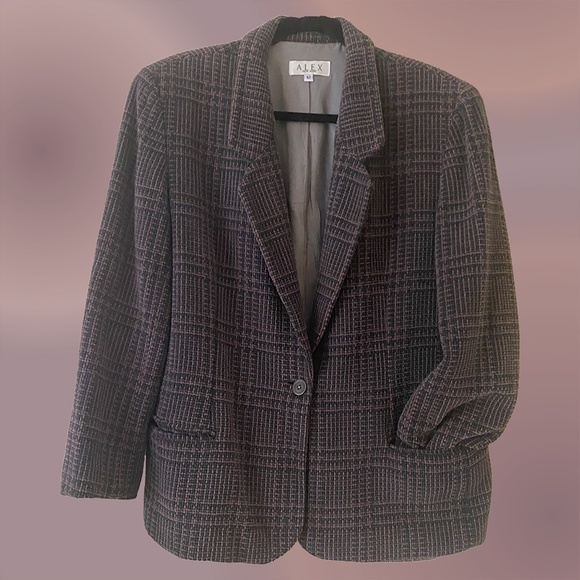 VINTAGE checkered blazer (1978) - Picture 1 of 1